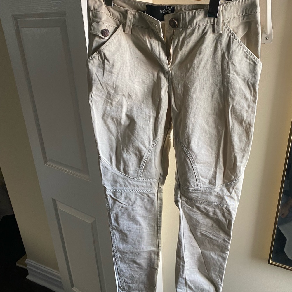 Moschino womens khaki pants